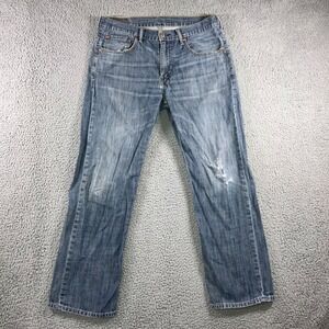 Levis 569 Jeans Men 32 Loose Straight Fit Medium Wash Casual Western